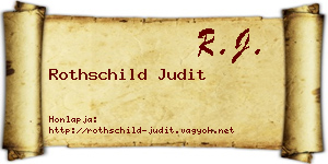Rothschild Judit névjegykártya